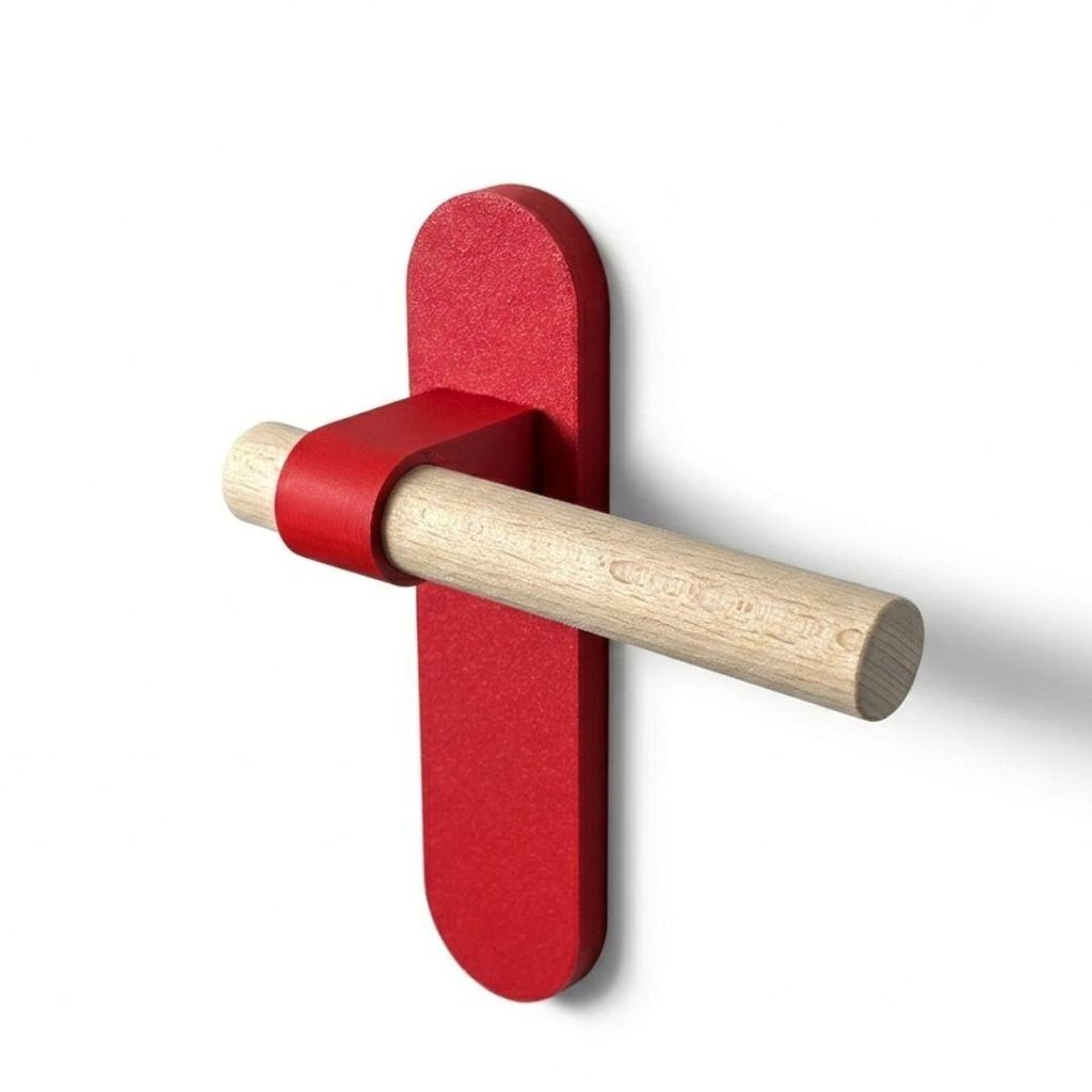 Türklinke mit Langschild 1 Paar Rot Modernes Design Türbeschlag Türgriff Kunststoff (PLA) Inkl. Montagematerial