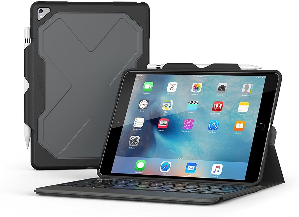 ZAGG ID9RMK-BBG, QWERTZ, Apple, Apple iPad 10.5 Pro (2017), Schwarz, Polycarbonat (PC), Staubresistent, Kratzresistent