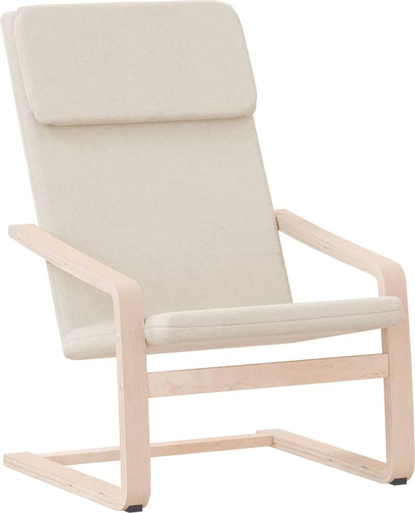vidaXL Relaxsessel Creme Stoff