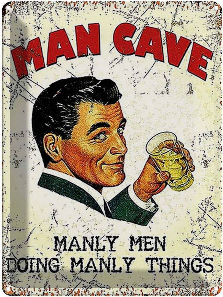 vianmo Blechschild 40x30 cm Retro Man Cave manly men manly things