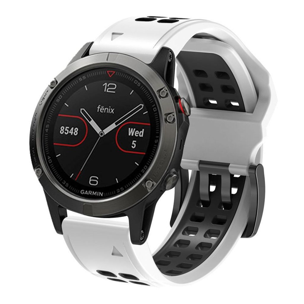 FFO2World Silikon-Sportarmband QuickFit 26 mm für Garmin Fenix 5X–8 (51 mm), Enduro 1–3 – Strapazierfähig für Training & Alltag – Schwar...