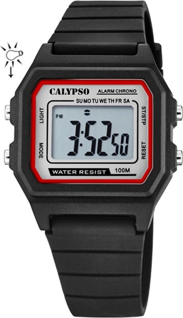 Digitaluhr Calypso Armbanduhr Uni schwarz K5805/4