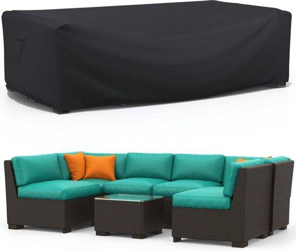 Luftdichter für Gartenmöbel - 213x132x74 cm - Wasserfest - 600D Oxford Gewebe - Abdeckhaube - UV Beständig - Lounge-Set - Abdeckvorhang - Garten...