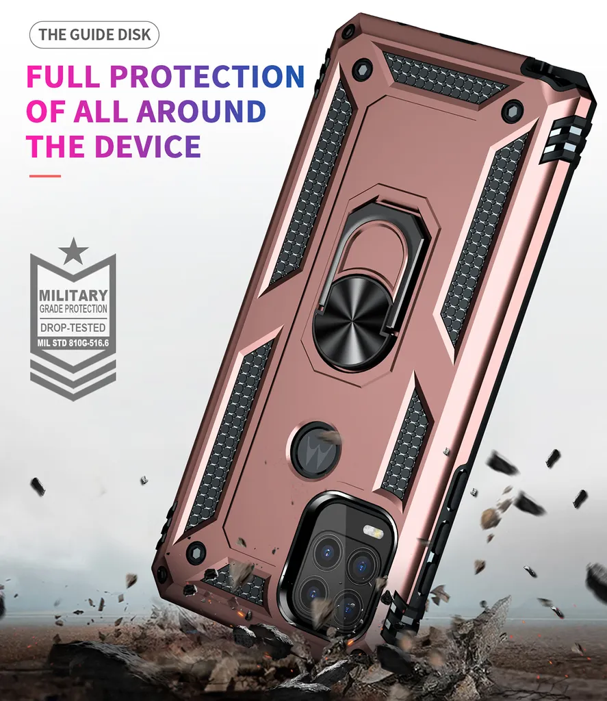 Xinyunew Cover Grado Militare Per Motorola Moto G Stylus 2021 - Antiurto 3 Strati Con Supporto E Fibbia, Blu Navy
