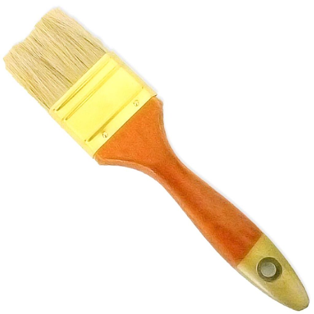 Streichpinsel 60mm mit Holzgriff mit hellen Naturborsten Produktbild 