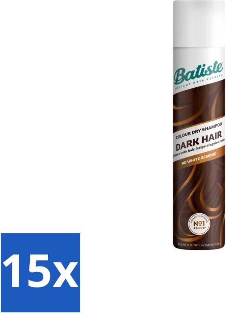 Batiste – Dark & Deep Brown – Trockenshampoo – Speziell für dunkelbraunes Haar – Erfrischt und verleiht Volumen – 200 ml - Vorteilspack ...