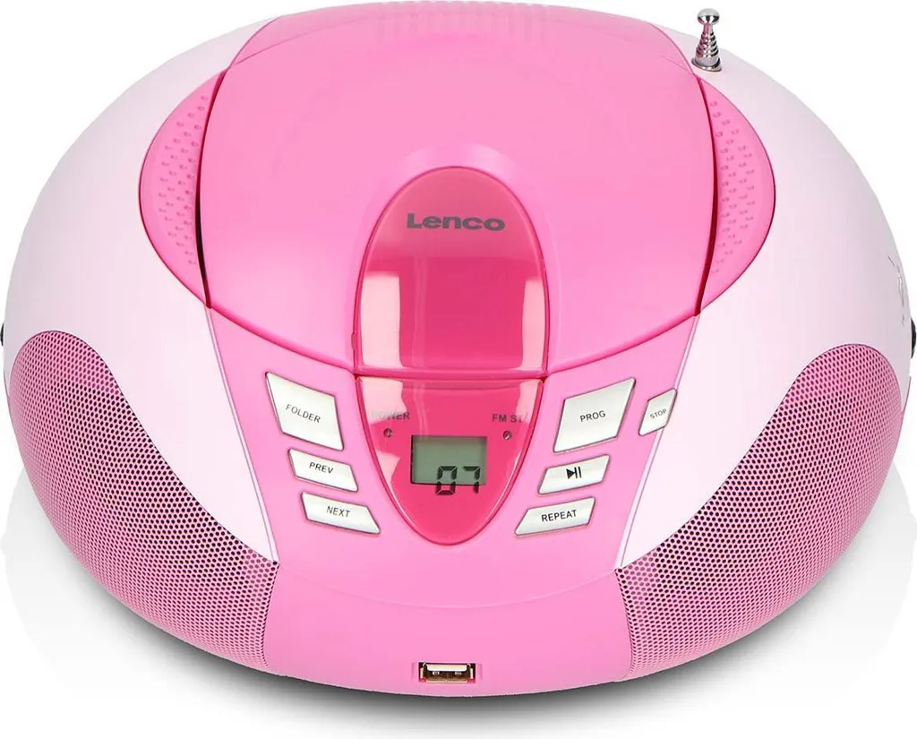 Lecteur CD MP3 USB Lenco SCD-37 avec Radio Intégrée et Haut-Parleurs