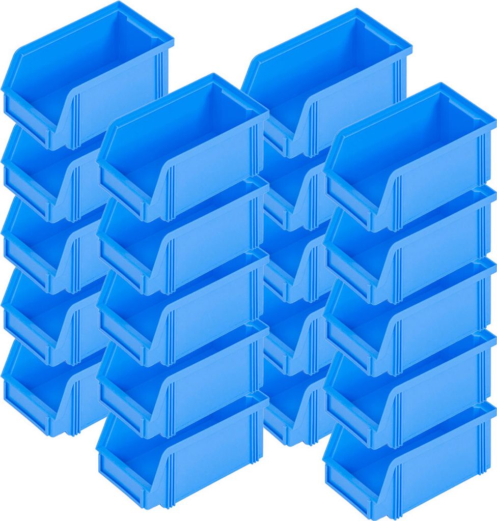 20x Sichtlagerbehälter "CLASSIC“ FB 5, LxBxH 170/140x100x77 mm, 1,0 Liter, blau