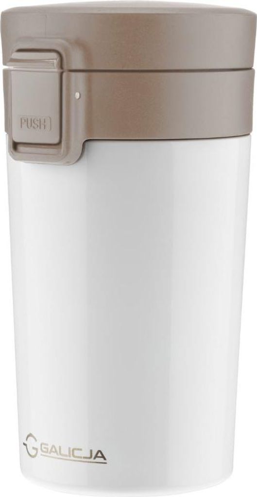 ALICIA Thermobecher/Thermosflasche aus Edelstahl und Kunststoff, 300 ml, beige