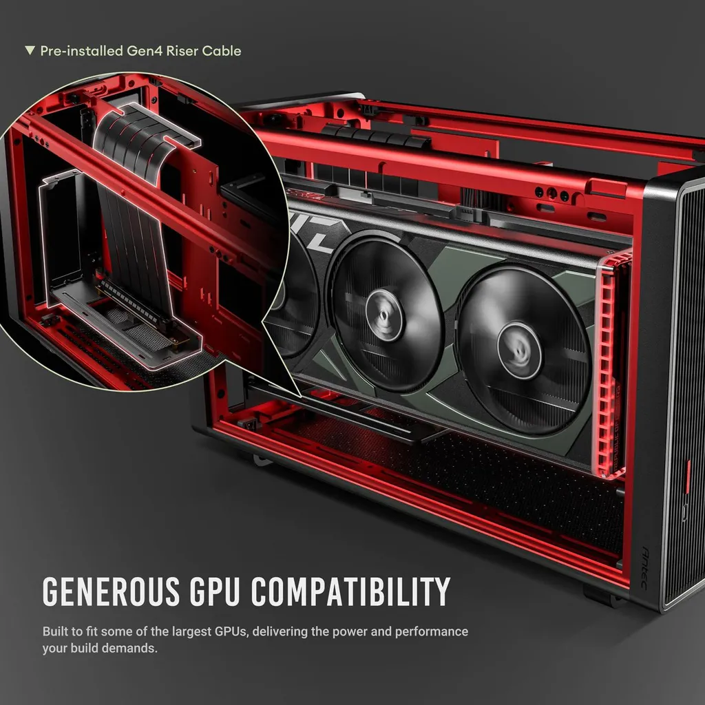Antec Performance 1M Boîtier PC Mini-ITX Noir : Silence et Gain de Place - 4