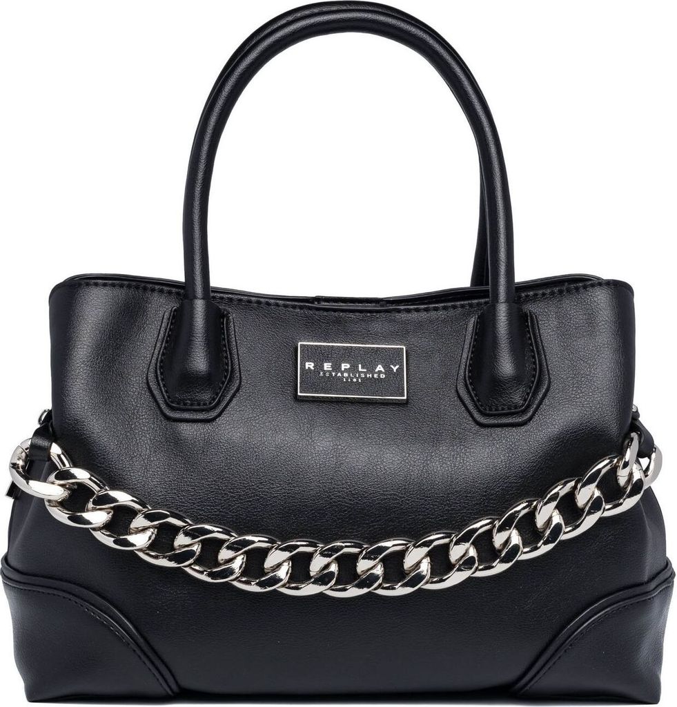 REPLAY Handtasche Umhängetasche Crossbody Bag Black schwarz