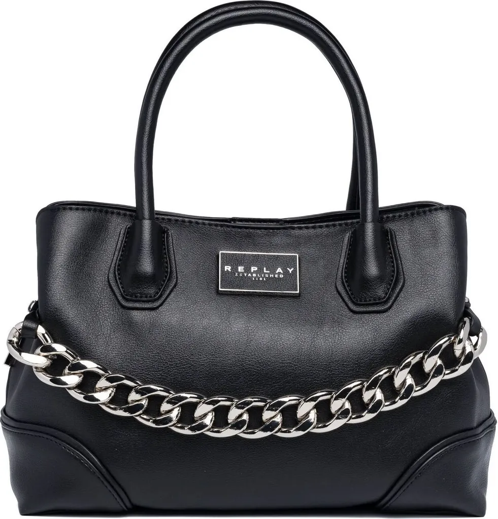 REPLAY Borsa Donna a Tracolla Nera - Crossbody Bag Pelle Sintetica