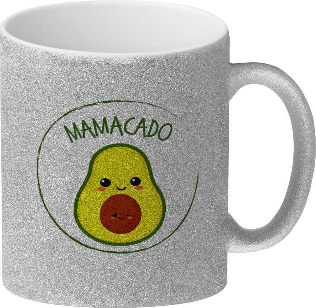 Mamacado Glitzer-Kaffeebecher für die Mutter