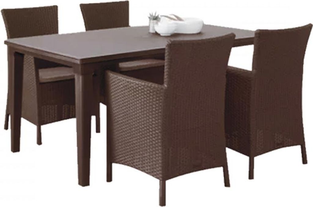 Curver Futura 4+1 Gartenmöbel-Set braun