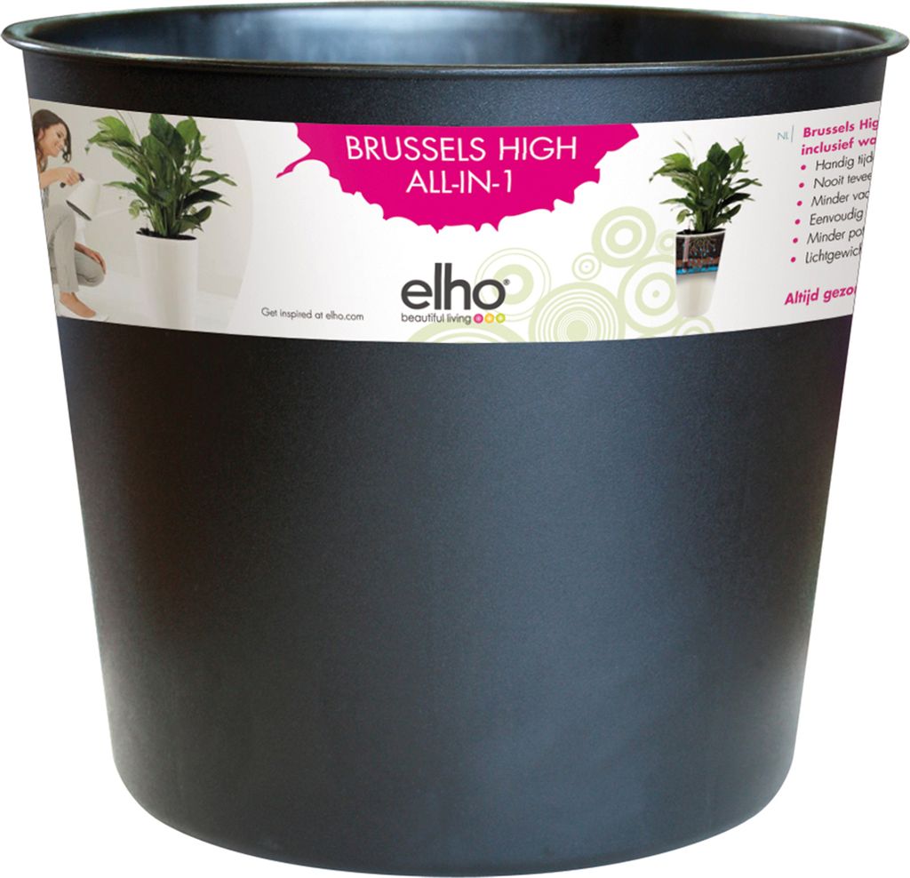 elho brussels Diamond Hoch easy insert 32cm Übertopf - lebhaft schwarz
