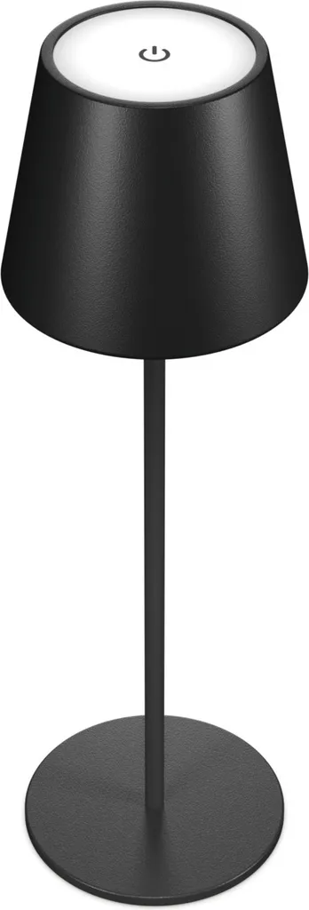 Lampe de Bureau LED sans Fil Rechargeable Noir avec Réglage Chaud et Froid