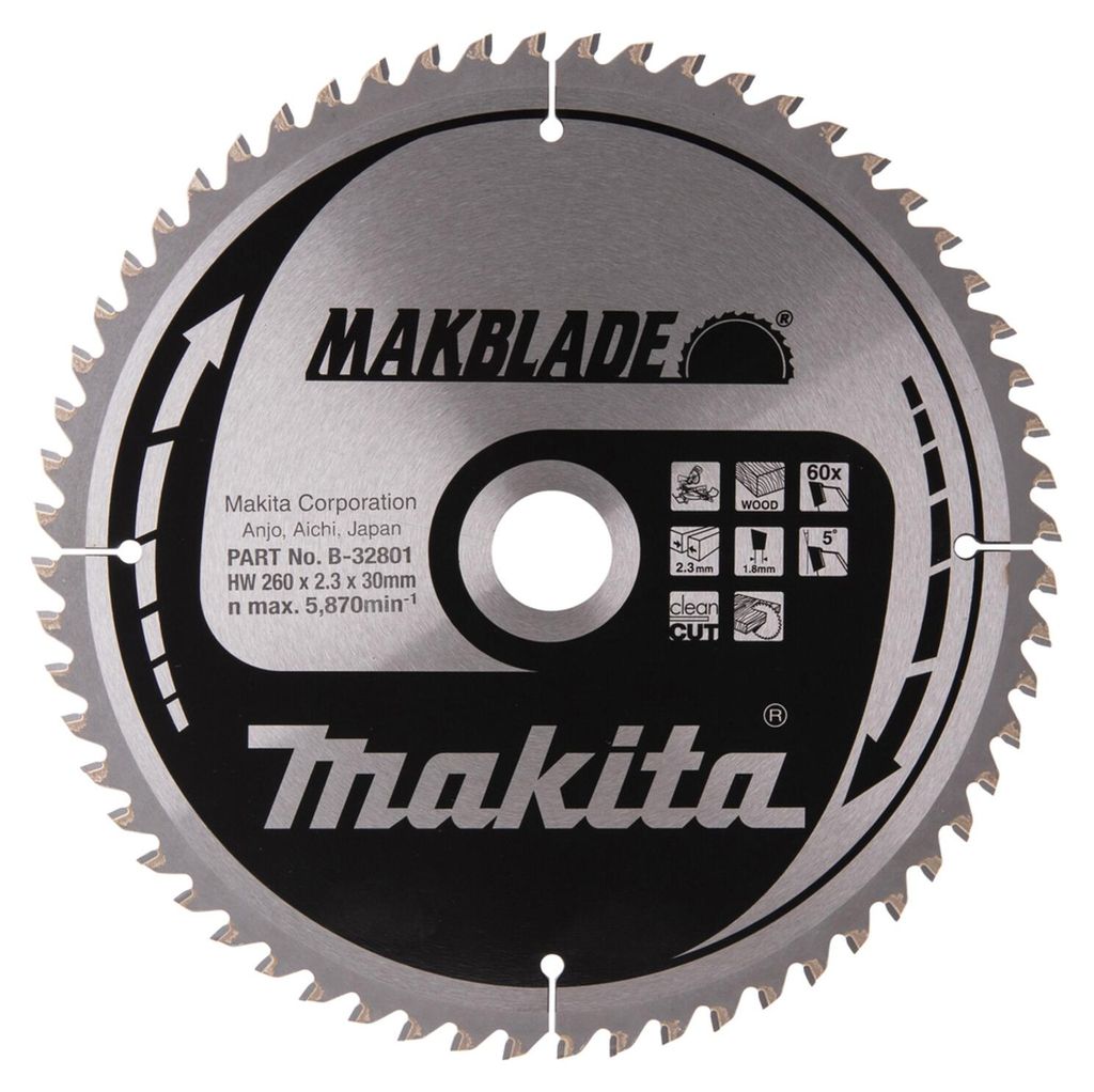 Lama Makita, MAKBLADE TCT T.C.T. - 260 x 30 mm - 60 denti - Immagine del prodotto 