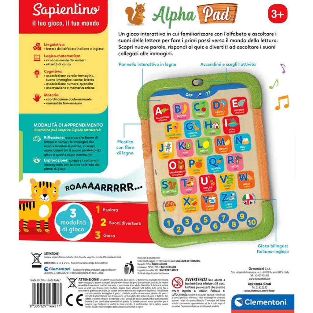 Tablette éducative sans écran Clementoni Sapientino Alpha Pad - 3