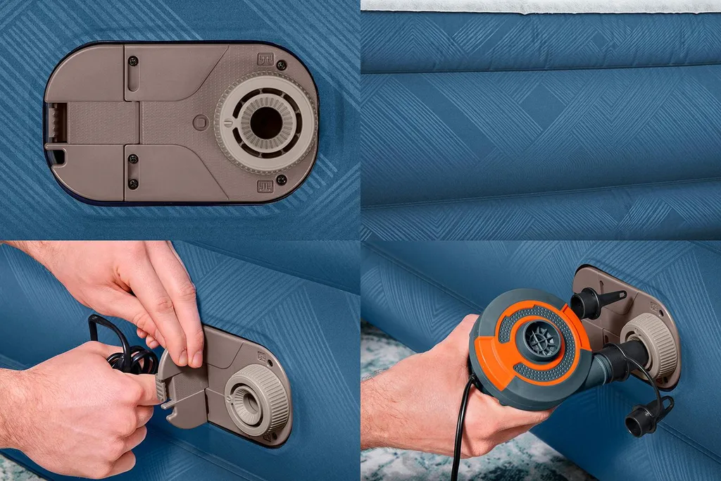 Lit Gonflable Fortech avec Pompe Électrique et Revêtement Snugable Top - 12