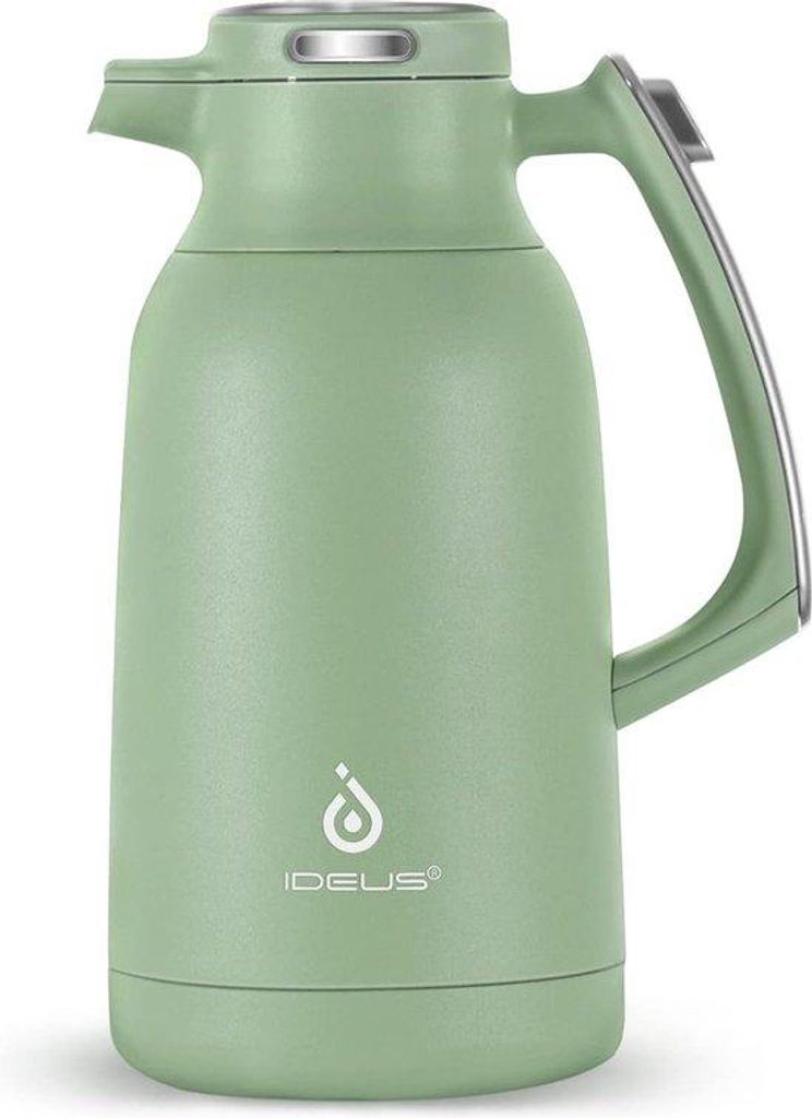 Isolierte Kaffeekan 2L Edelstahl Thermoskan Grün