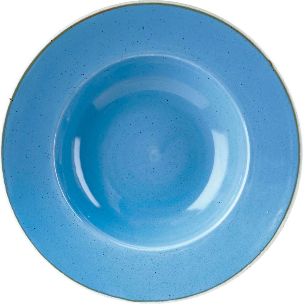Churchill Stonecast, runde Schüssel mit breitem Rand, Kornblumenblau, 277 mm, (12 Stück)