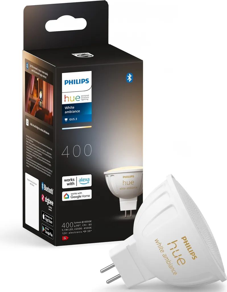 Spot Connecté MR16 Philips Hue White Ambiance LED 12V Intelligent