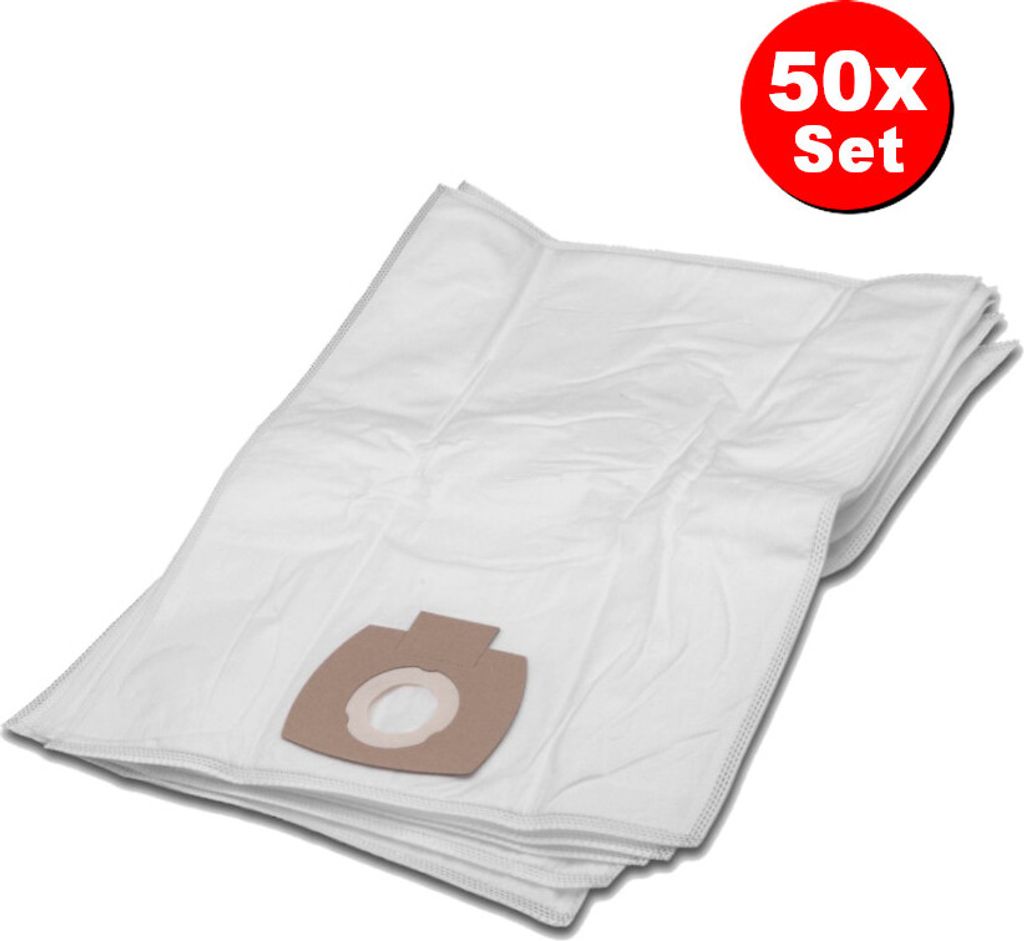 50x Trade-Shop Vlies Staubsauger-Beutel / Saugbeutel / Filtersäcke kompatibel mit Metabo ASA 25 L PC, ASA 30 L PC Inox ersetzt 630296000 / Volumen...