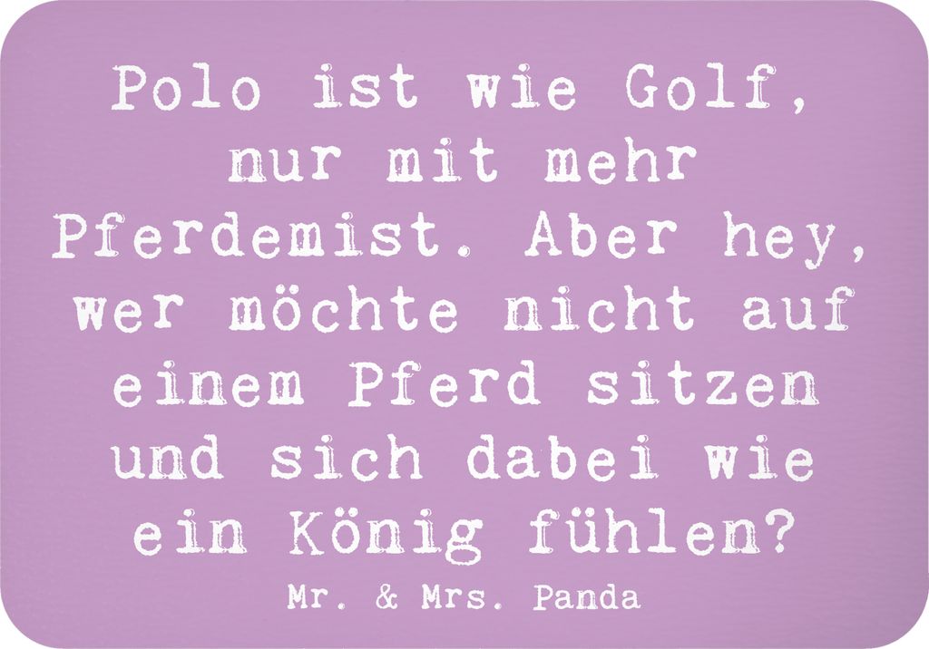 Mr. & Mrs. Panda Kühlschrankmagnet Spruch Polo Abenteuer - Lavendeltraum - Geschenk, Teamsport, Sport, magnet, Adrenalin, Ausrüstung, Bindung, ha...