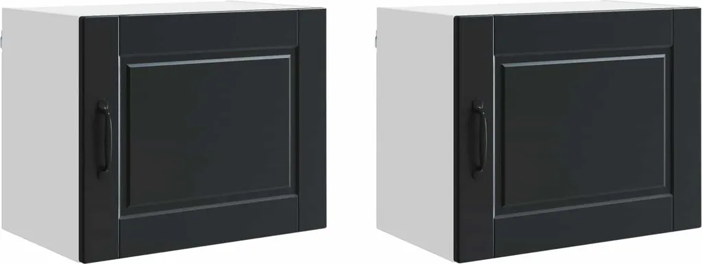 Offerta Set 2 Armadietti Pensili vidaXL Neri 50 cm | Cucina e Dispensa