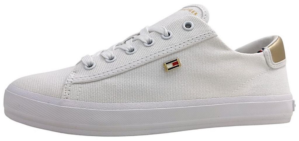 Tommy Hilfiger Vulc Canvas Damenschuhe Schnürschuhe  Weiß Produktbild 
