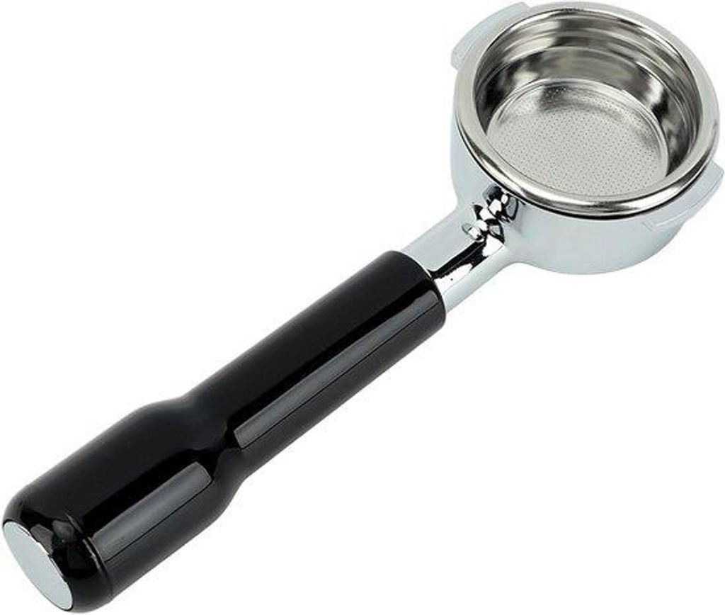 Bodemloze Koffie Portafilter für E61-Filterhalter zum Espresso, Handbetriebener Bodenloser Filter, für Heimgebrauch und Kaffeebar in Schwarz