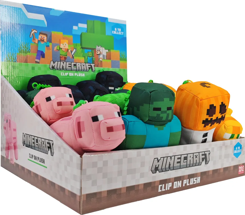 Mini Peluche Minecraft Portachiavi per Zaino - Regalo Bimbo 1 pz