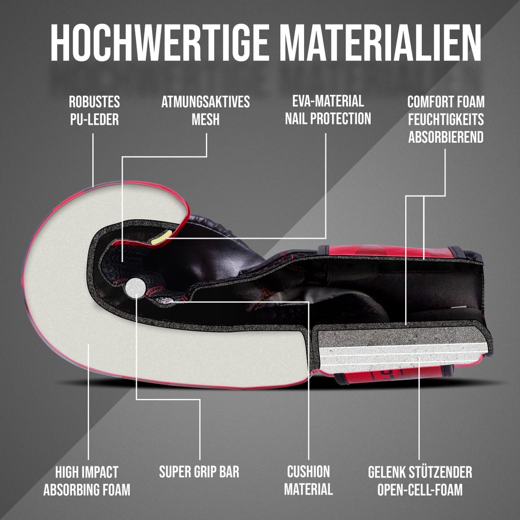 Apollo Boxhandschuhe Männer aus Kunstleder | Thai Produktbild 4