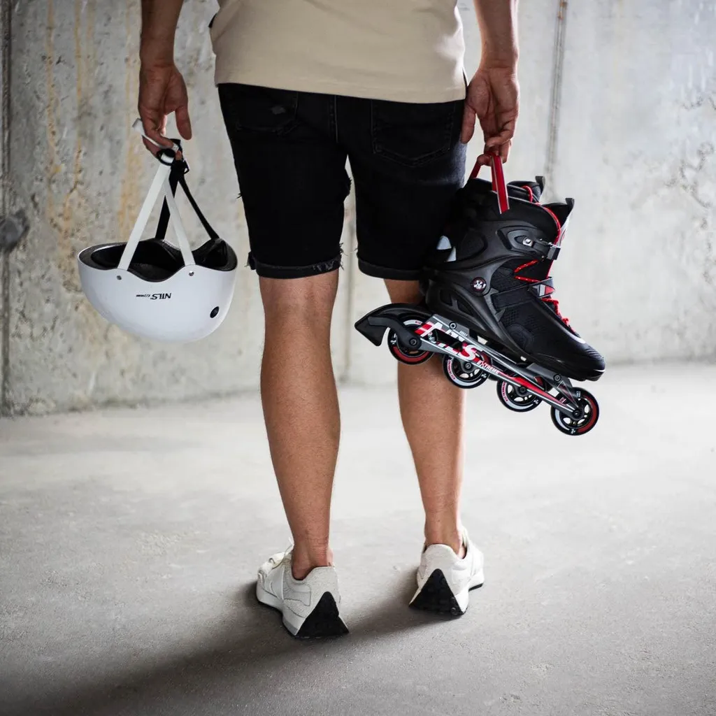 Patins à roues alignées noirs robustes taille 42 avec maintien optimal