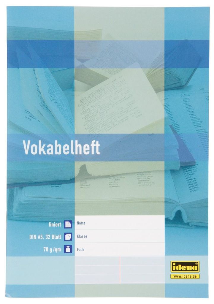 Vokabelheft A5 Liniert, 32 Blatt. Produktbild 