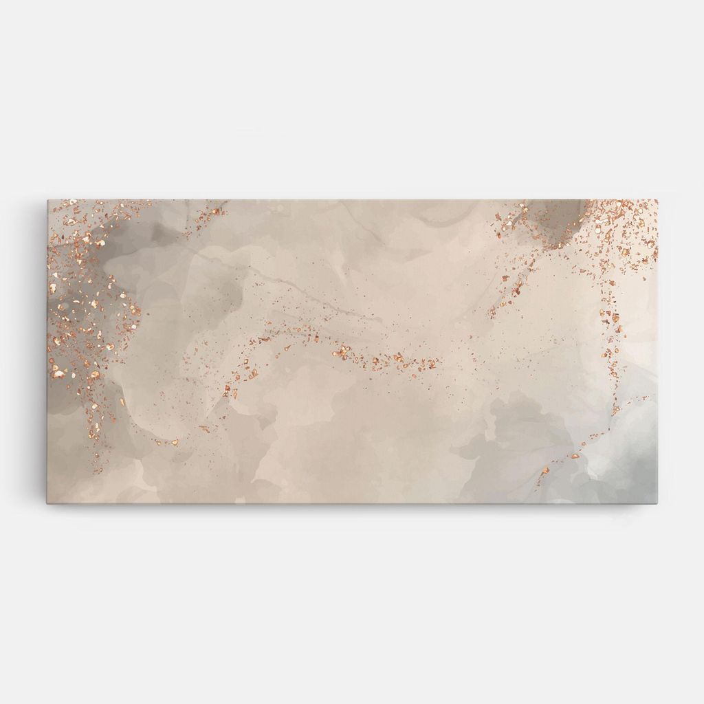 ARTHUB Leinwandbild 40x80 cm, Pink Grey Marble 01 | Wohnzimmerdekoration, Hängende Bilder, Wanddekoration, Heimdekoration, Abstrakte, Marmor