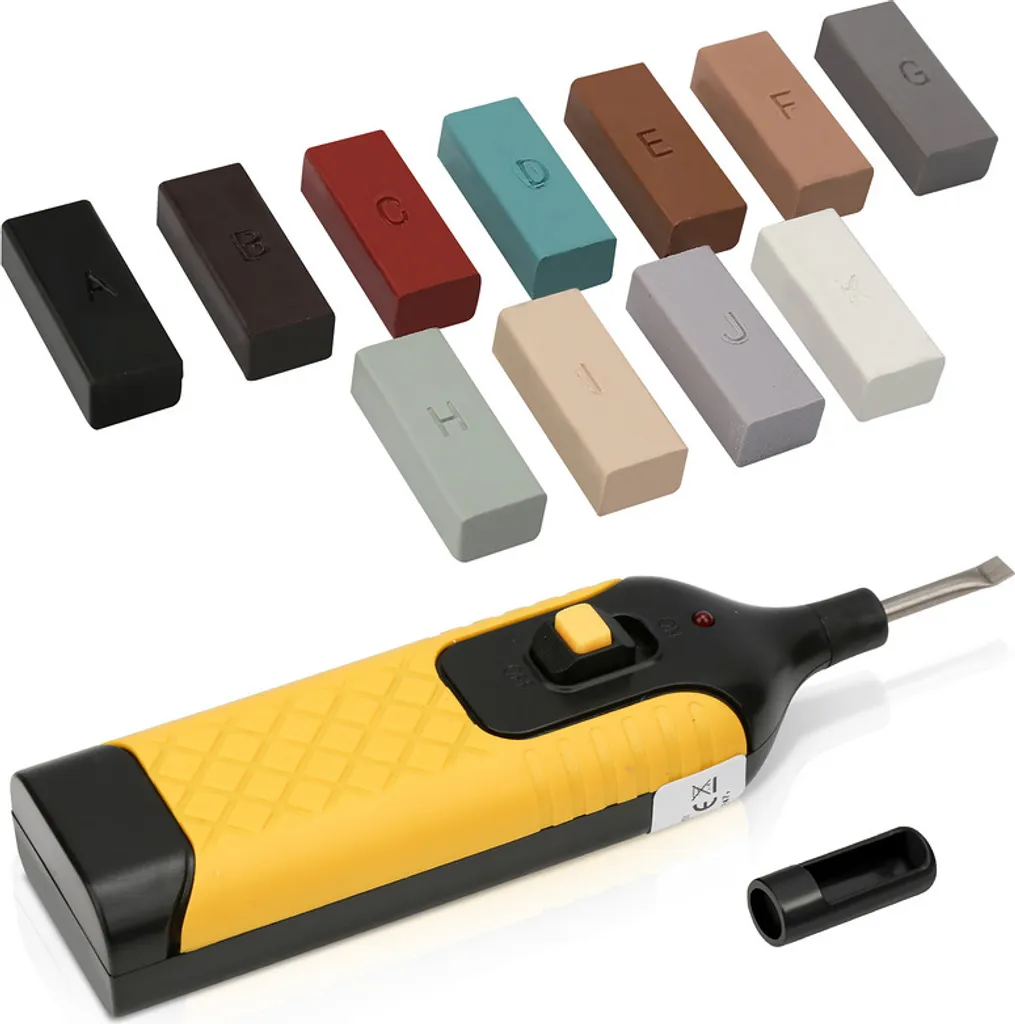 Yakimz Kit Riparazione Piastrelle con Scioglitore a Batteria - 17 pz