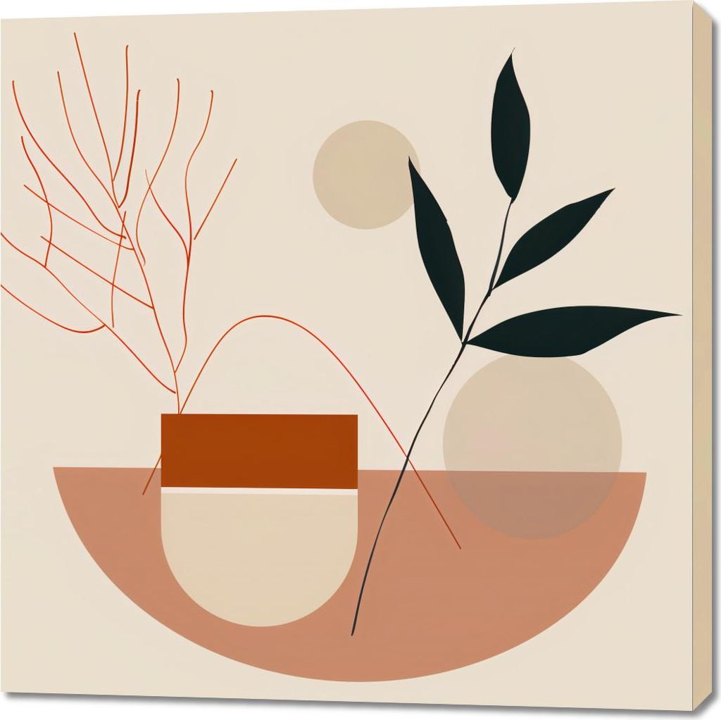 Bild 100x100cm Botanische Anprobe