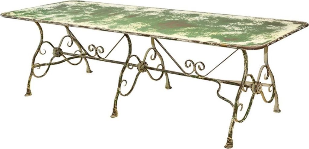 Casa Padrino Jugendstil Gartentisch Antik Grün 250 x 90 x H. 75 cm - Gartenmöbel im Jugendstil BW F!!!