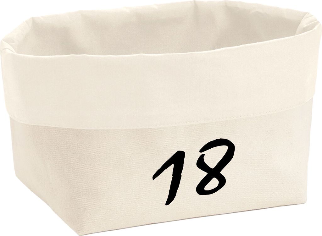 Huuraa Organizer 18 Geburtstag 8 Liter Large Canvas Baumwolle Utensilo Geschenkidee