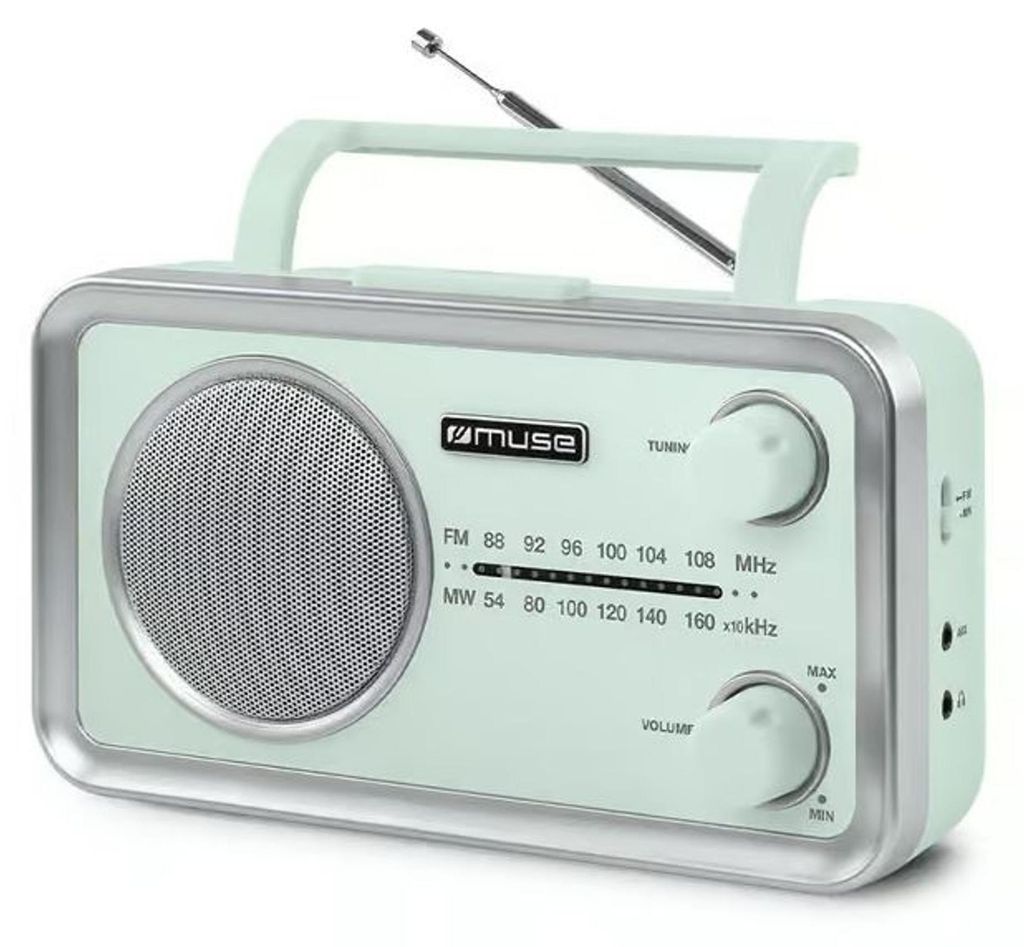 Muse MF-060 AG, Cestovné, Analóg, FM, MW, 3,5 mm, Zelená, Obrázok produktu 