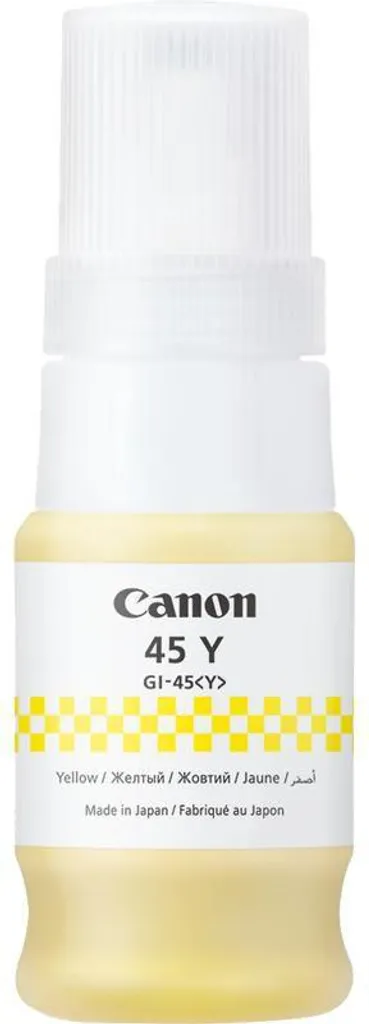 Inchiostro Originale Canon GI 45 Y Giallo 40ml - Mai più Senza Colore