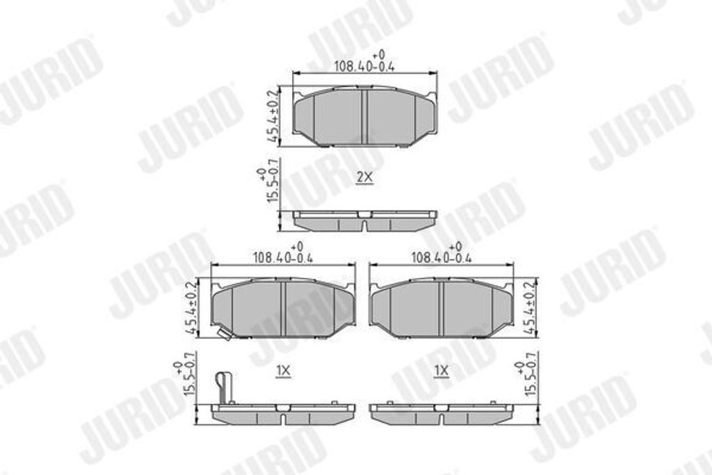 JURID Bremsbeläge Satz Vorne für SUZUKI SWIFT III (MZ, EZ) 573417J