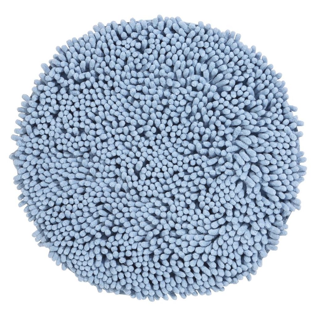 PANA Chenille Badematten Serie aus Mikrofaser - versch. Varianten, Größe:rund 56 cm, Farben:Hellblau