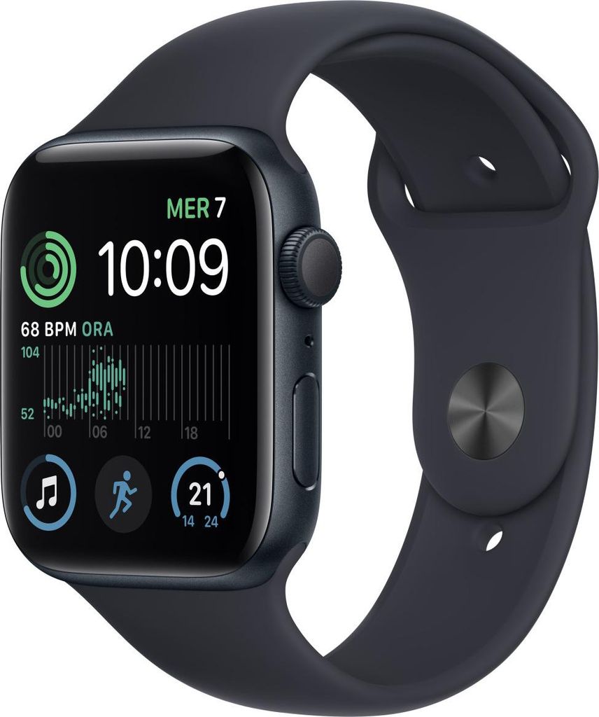 Apple Watch SE OLED 44 mm Digital 368 x 448 Pixel Touchscreen Schwarz WLAN GPS