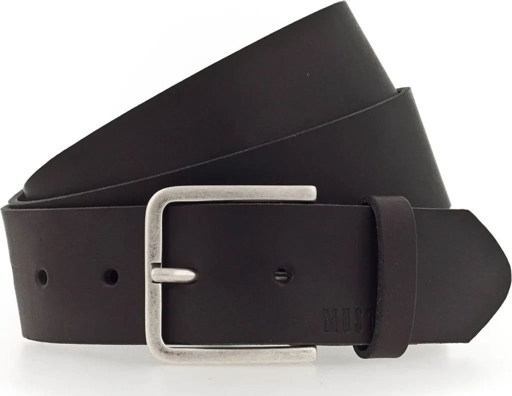 Cintura MUSTANG Pelle W95 Marrone Scuro - Accessorio Uomo in Vera Pelle