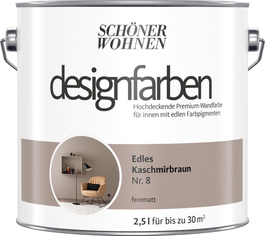 Schöner Wohnen Designfarbe Edles Kaschmirbraun 2,5 Liter Produktbild 