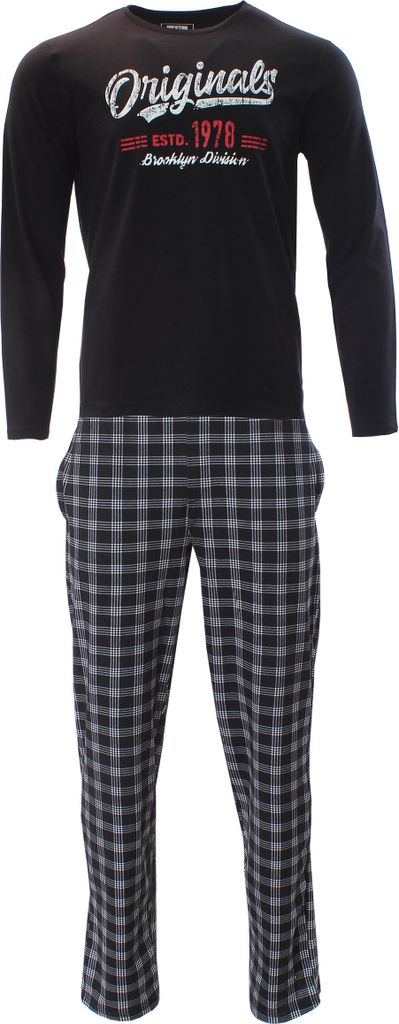 AM Legend Herren Pyjama, 2-tlg, lange Schlafhose + langarm Produktbild 