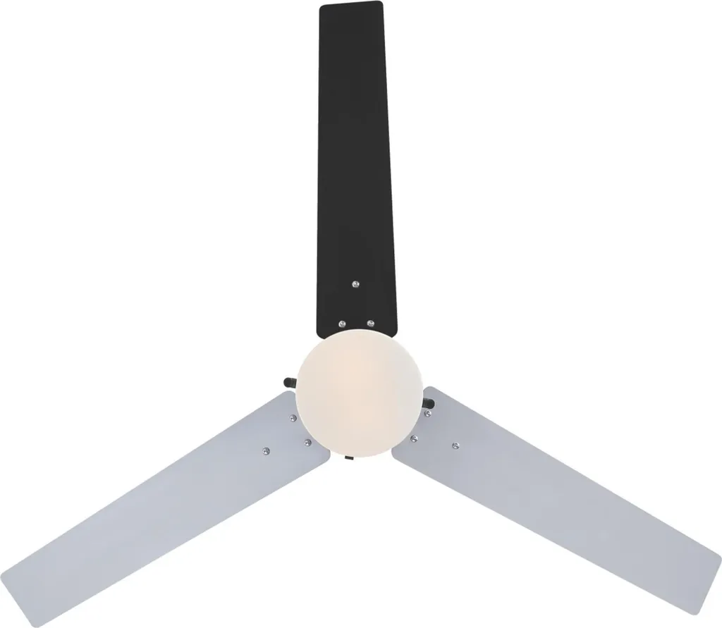 Ventilateur de plafond extérieur Riverton Argent 132 cm avec éclairage
