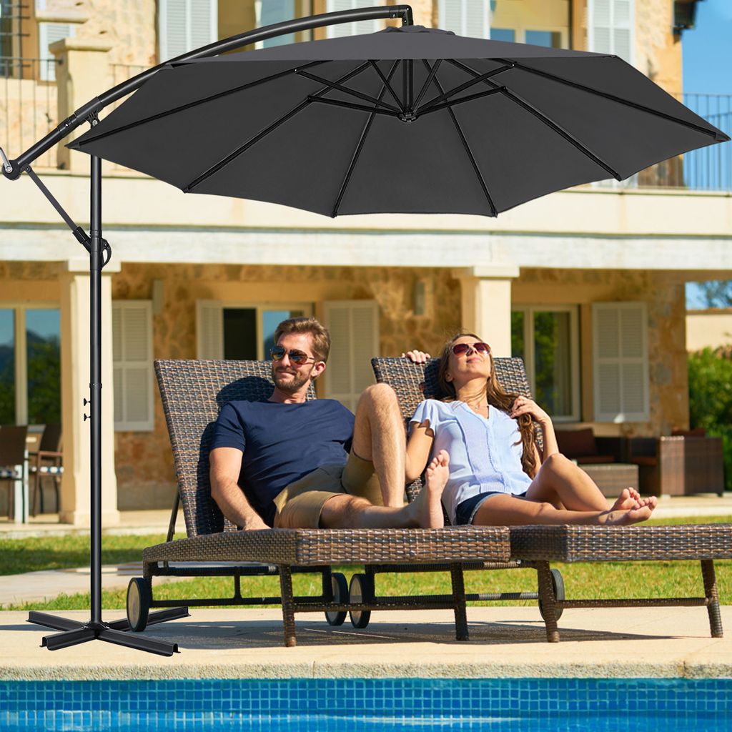 XMTECH Ampelschirm Ø300cm ALU Sonnenschirm Gartenschirm Produktbild 4